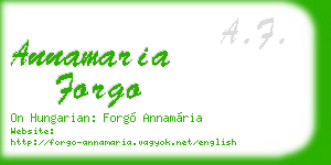 annamaria forgo business card